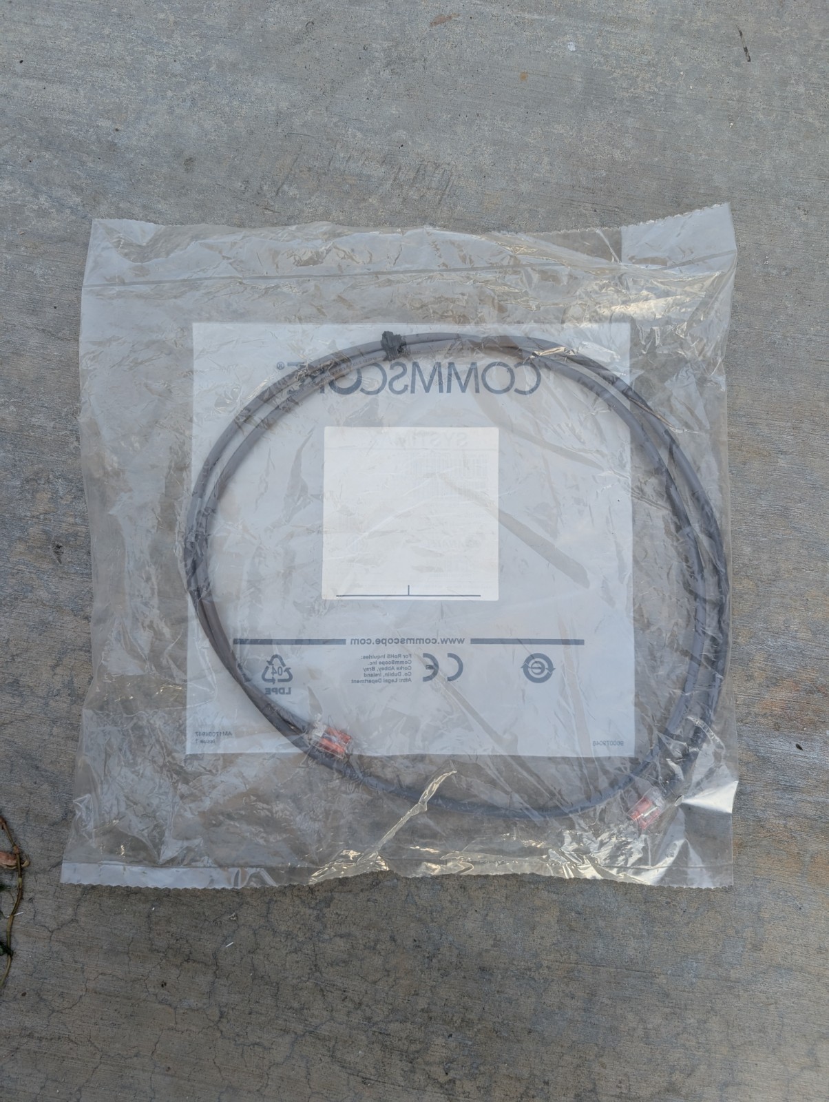 CommScope SYSTIMAX CPC3312-03F005 Gray RJ-45 to RJ-45 Patch Cord 0.5 m