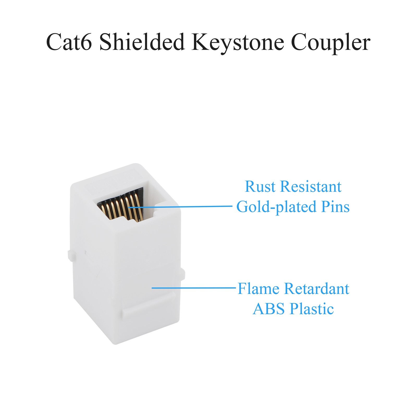 10/25Pack RJ45 Coupler Female-Female UTP CAT6 Keystone Coupler Jack Inline