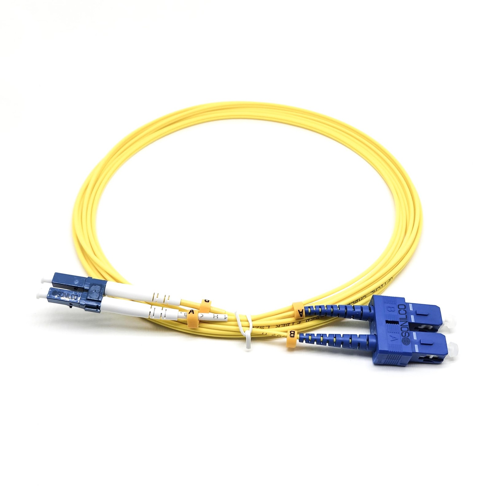 2M/6.5ft LC/UPC to SC/UPC Fiber Optic Patch Cable Single Mode Duplex 2.0