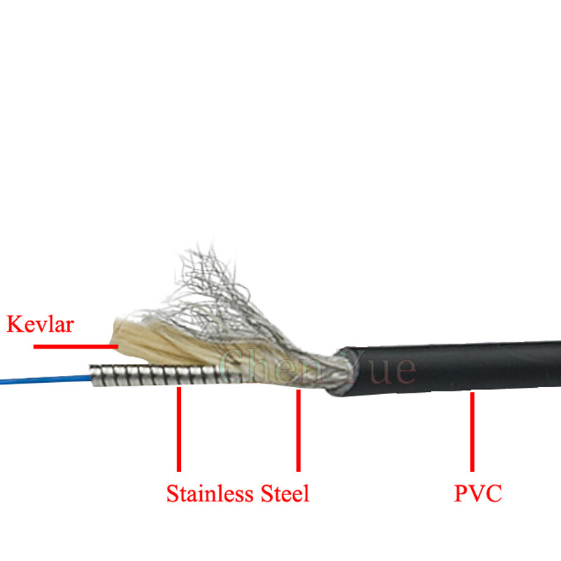 150M Black Armored Fiber Cable LC-LC UPC SM 9/125 Duplex Fiber Optic Patch Cord