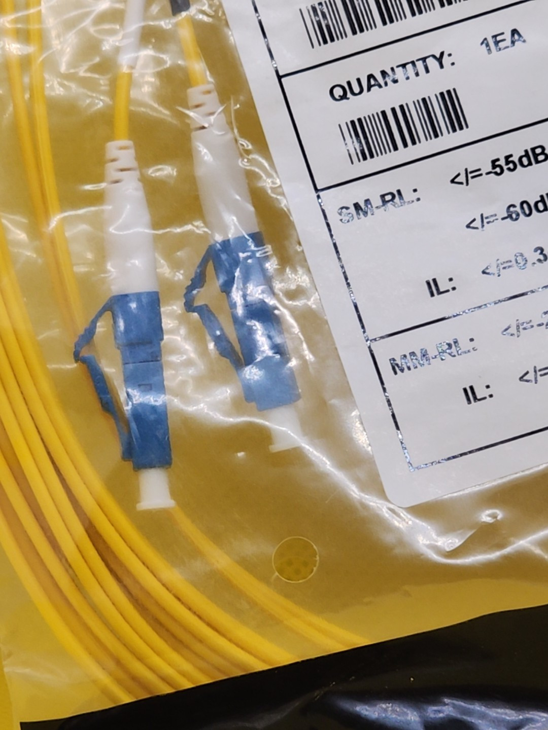 LOT OF 2 – AFL 25FT CS005019-0025FT FIBER OPTIC CABLE [RB6]