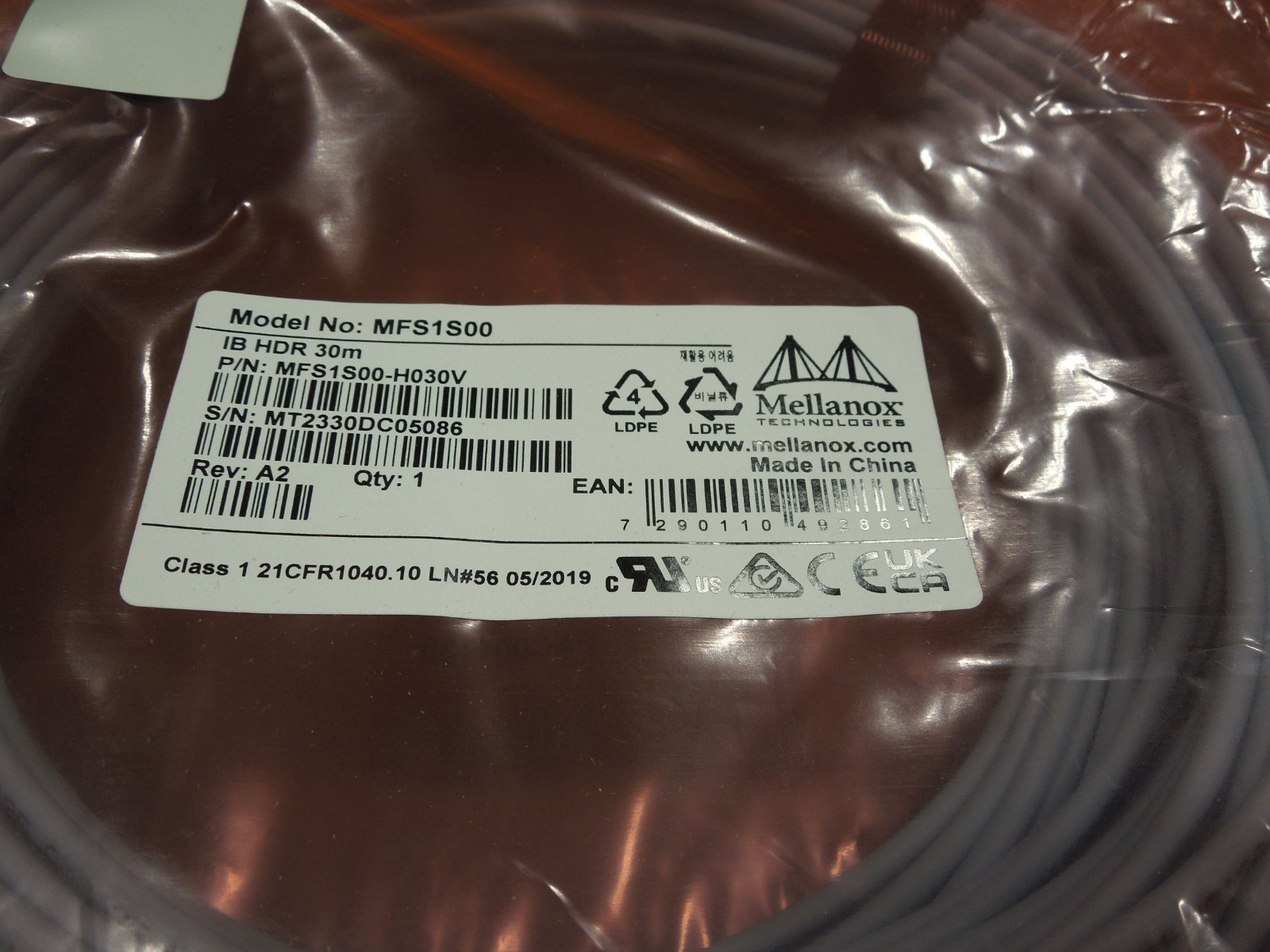 MFS1S00-H030V Compatible TAA 200GBase-AOC QSFP56 DSP Active Optical Cable