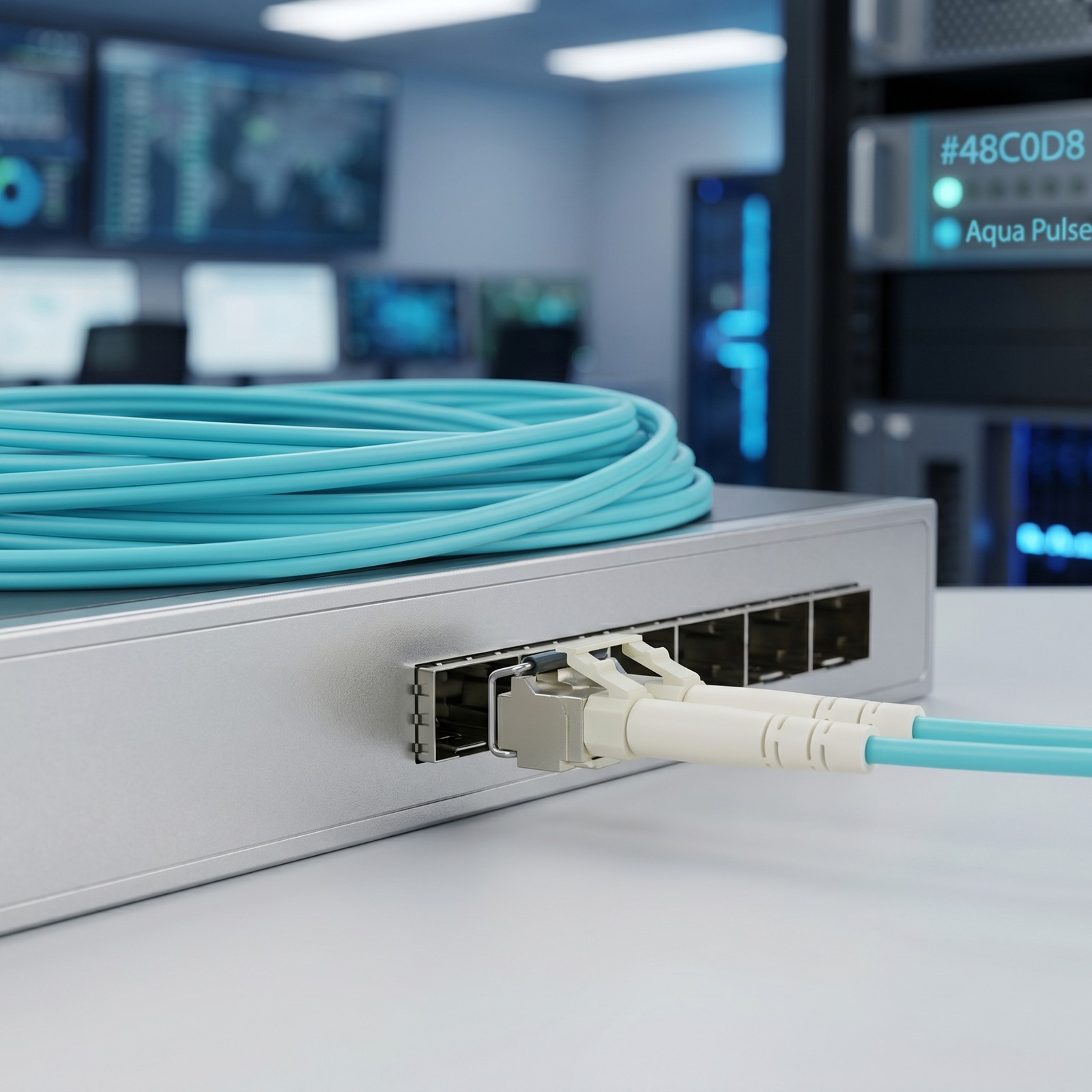 164.04ft Fiber Patch Cable LC-SC Duplex OM3 Multimode 10GB