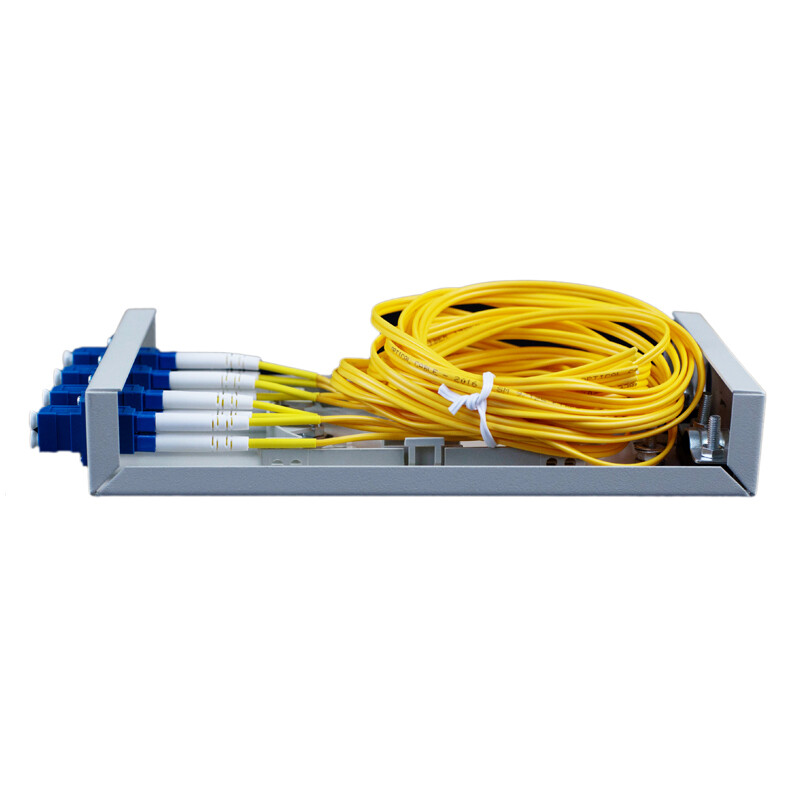 4-port LC fiber optic terminal box thickened 1.0MM full flange + pigtail box