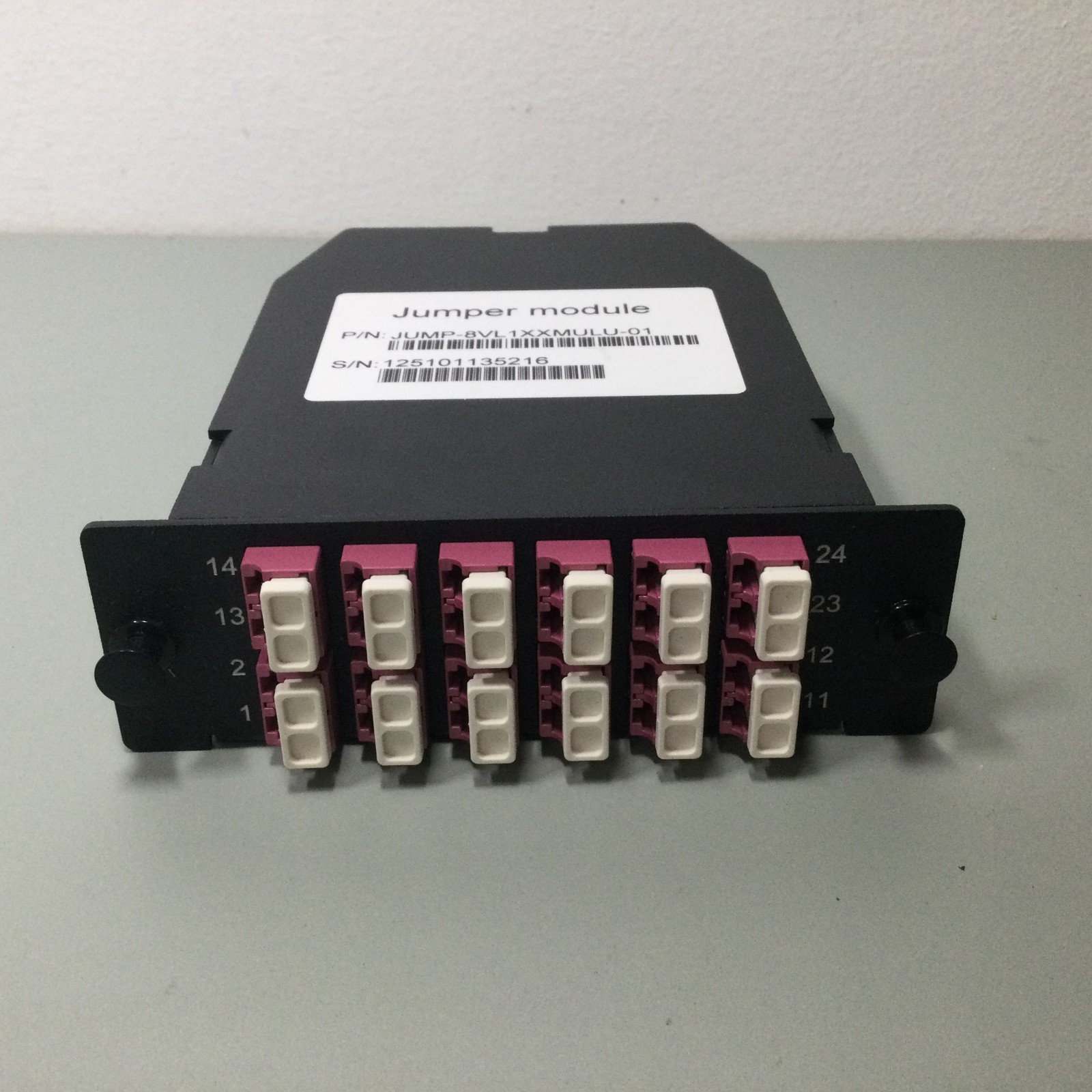 FHD MPO-LC Cassette, OM4 Multimode, Type A, 24 Fibers,