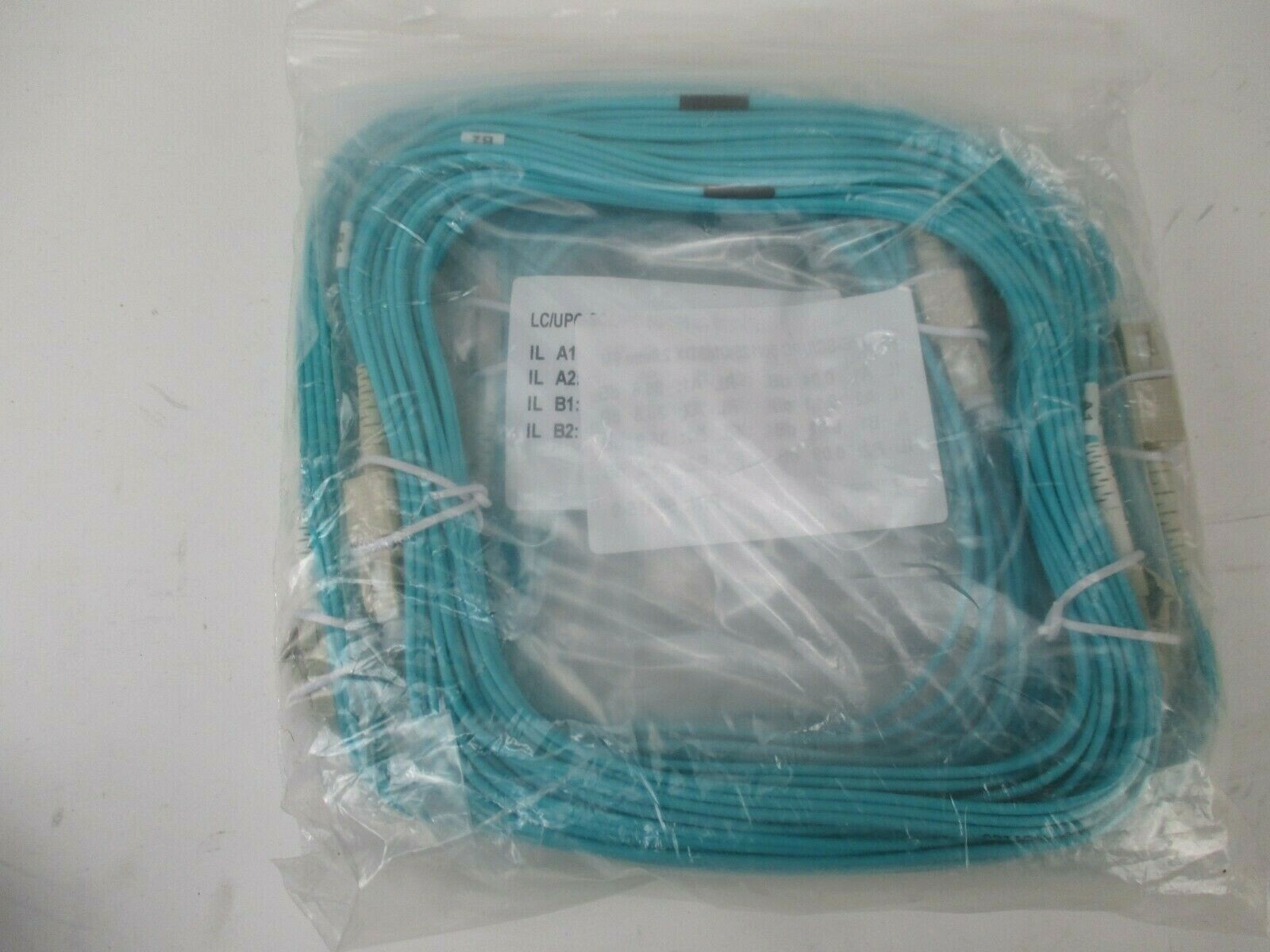 3Pack – 9M 10 Gigabit Aqua Fiber Optic Cable, LC/SC, Multimode, Duplex, 50/125