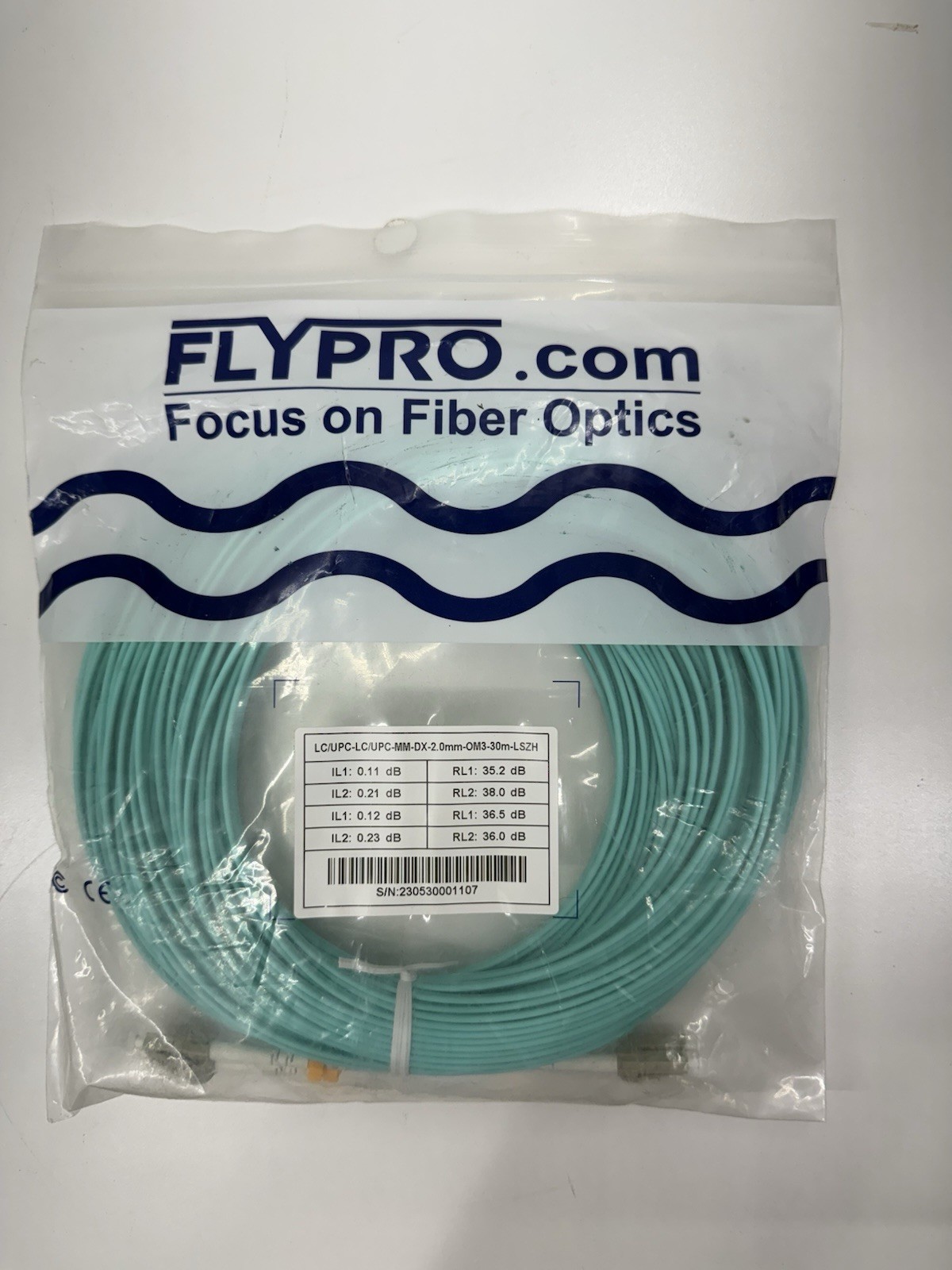Fiber Optics Flypro.com 2.0MM-0M4-10M (set of 4)
