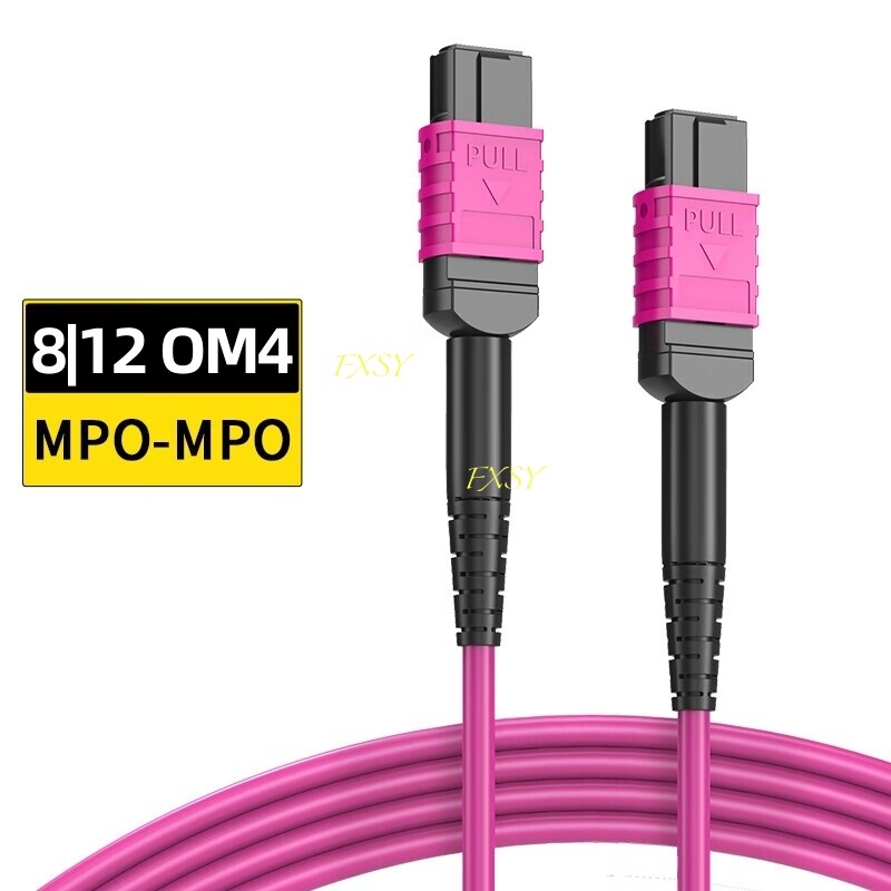 1-40M MPO/Female to MPO/Female OM4 Fiber Optic Patch Cord 8|12F Type A MTP-MTP