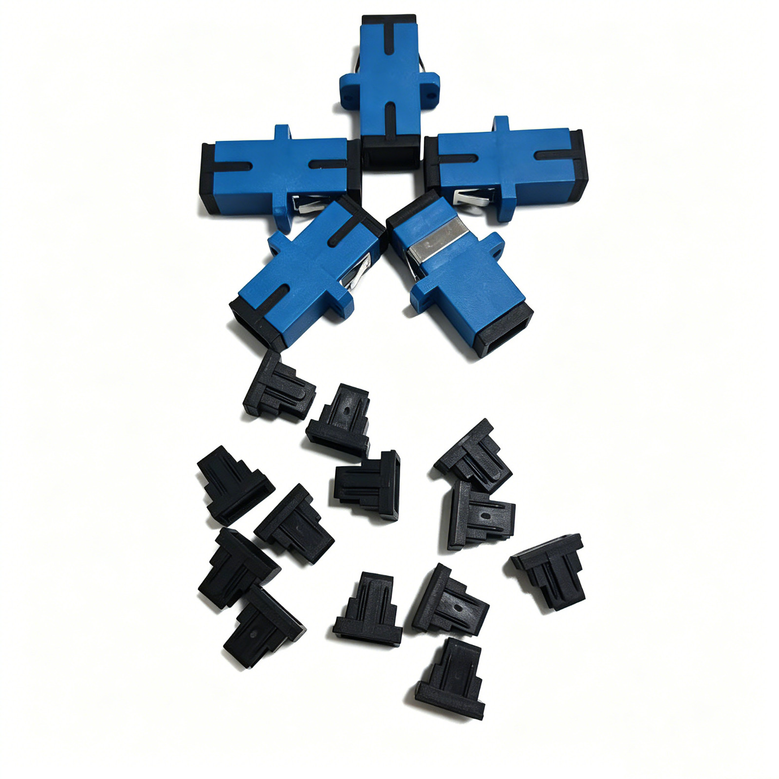 Plastic SC Fiber Optic Coupler Adapter Dust Cover Empty Port Protective Dust Cap