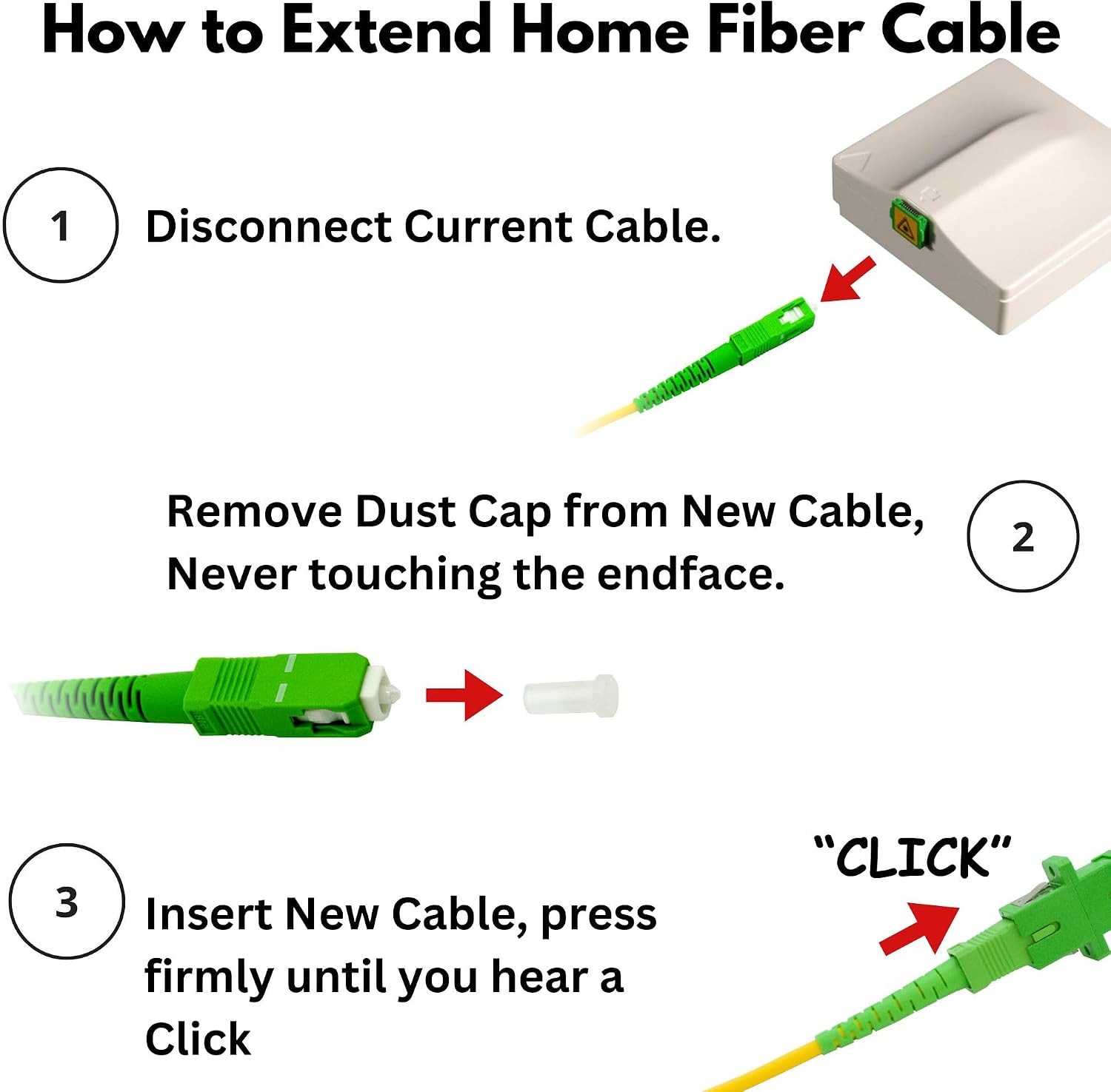 SC/APC Fiber Optic Internet Cable 50Ft – 15M SCAPC Simplex Single Mode Cable & C
