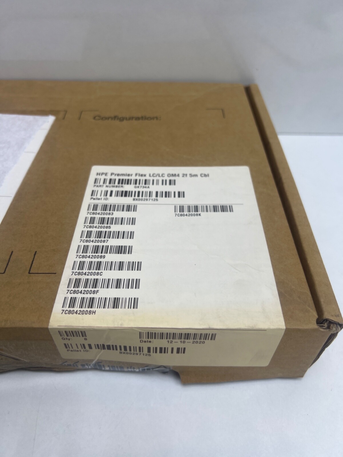 LOT 8pcs HPE Premier Flex OM4 FC,15 M Fibre Optical Cable QK734A 653728-003