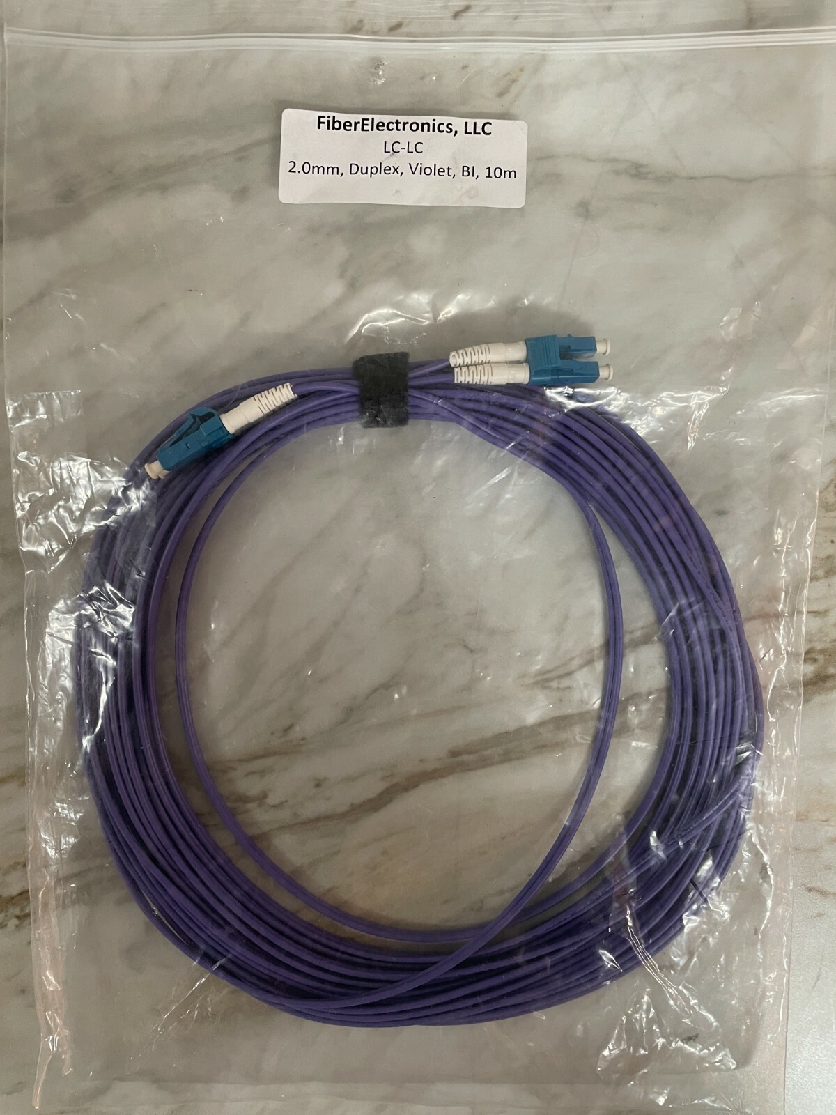 FiberElectronics LLC SM Duplex B/I 2.0mm LC/UPC – LC/UPC 10M Fiber Optic Cable
