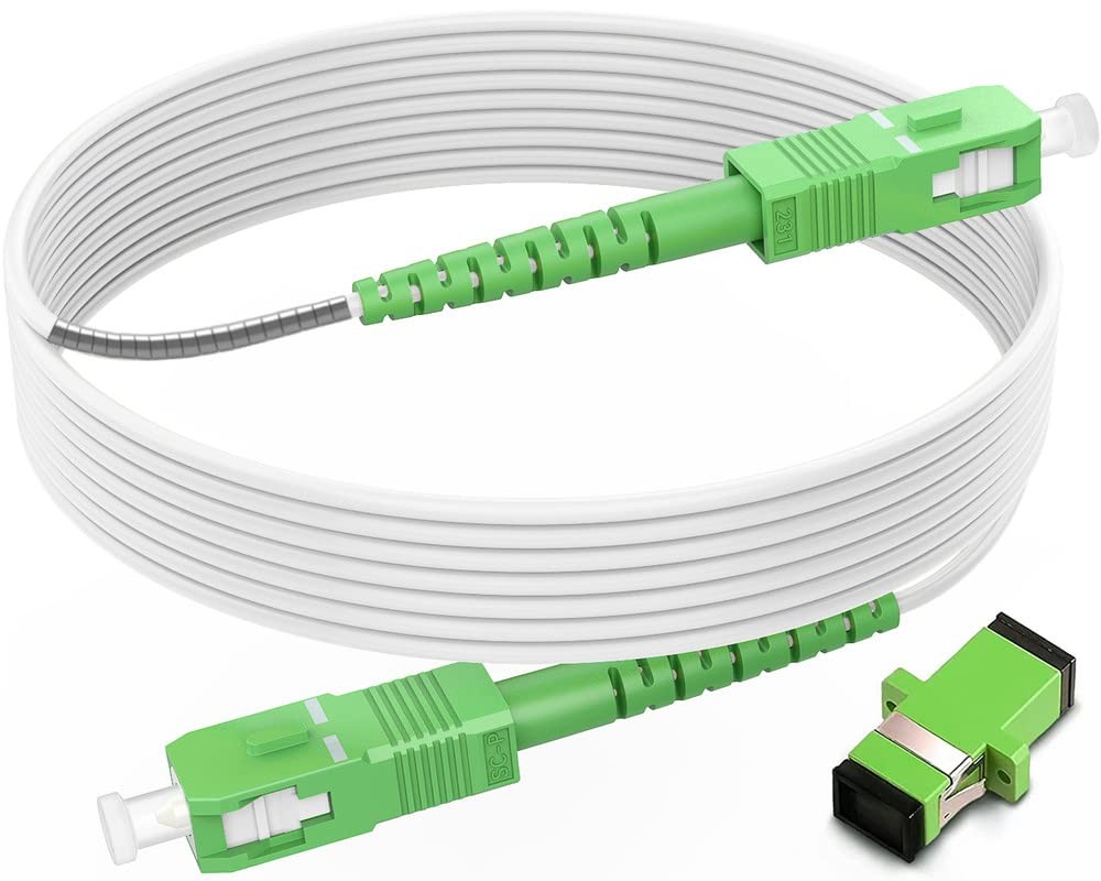 (100ft/30m) Fiber Optic Internet Cable SC/APC to SC/APC, Armored Fiber Patch …