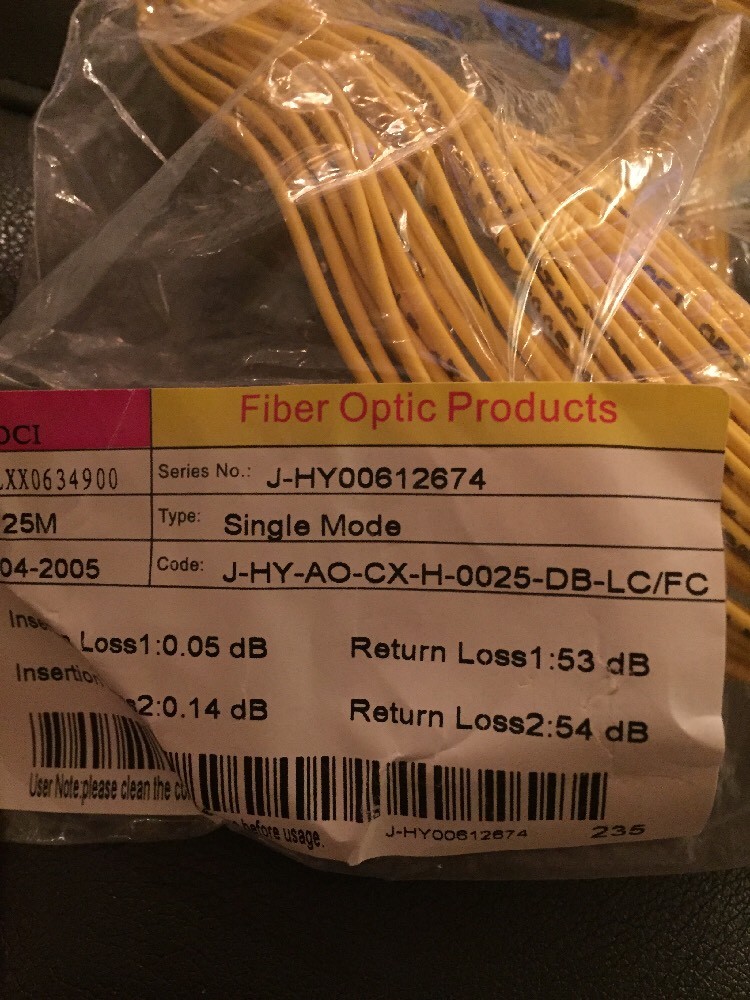 25M Single-Mode Fiber Optic Cable T4