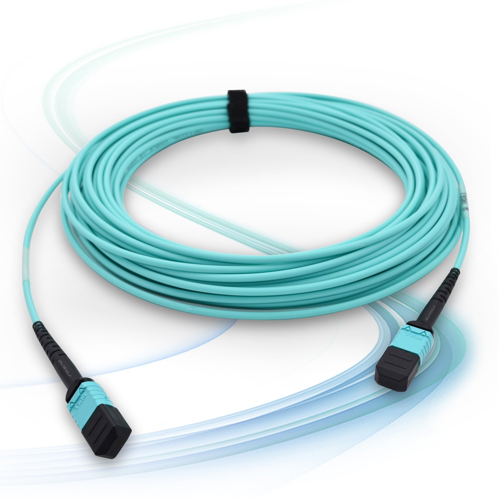 1M/3.3 Ft 12 Core MPO To MPO Optical Fiber Cable OM3 Multimode Type B Patch