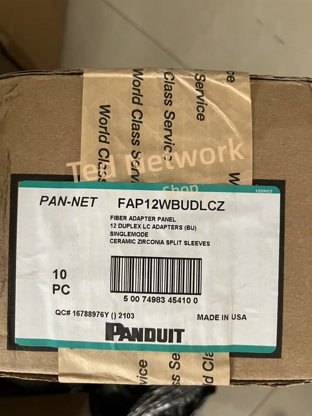 Genuine Panduit FAP12WBUDLCZ Single-mode 12 Port Fiber Adapter Pane