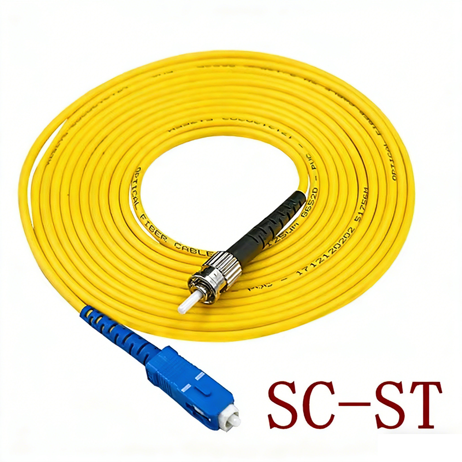 10M FC LC SC ST SingleMode Fiber Optic Patch Cord 9/125 3.0mm PVC Simplex Jumper