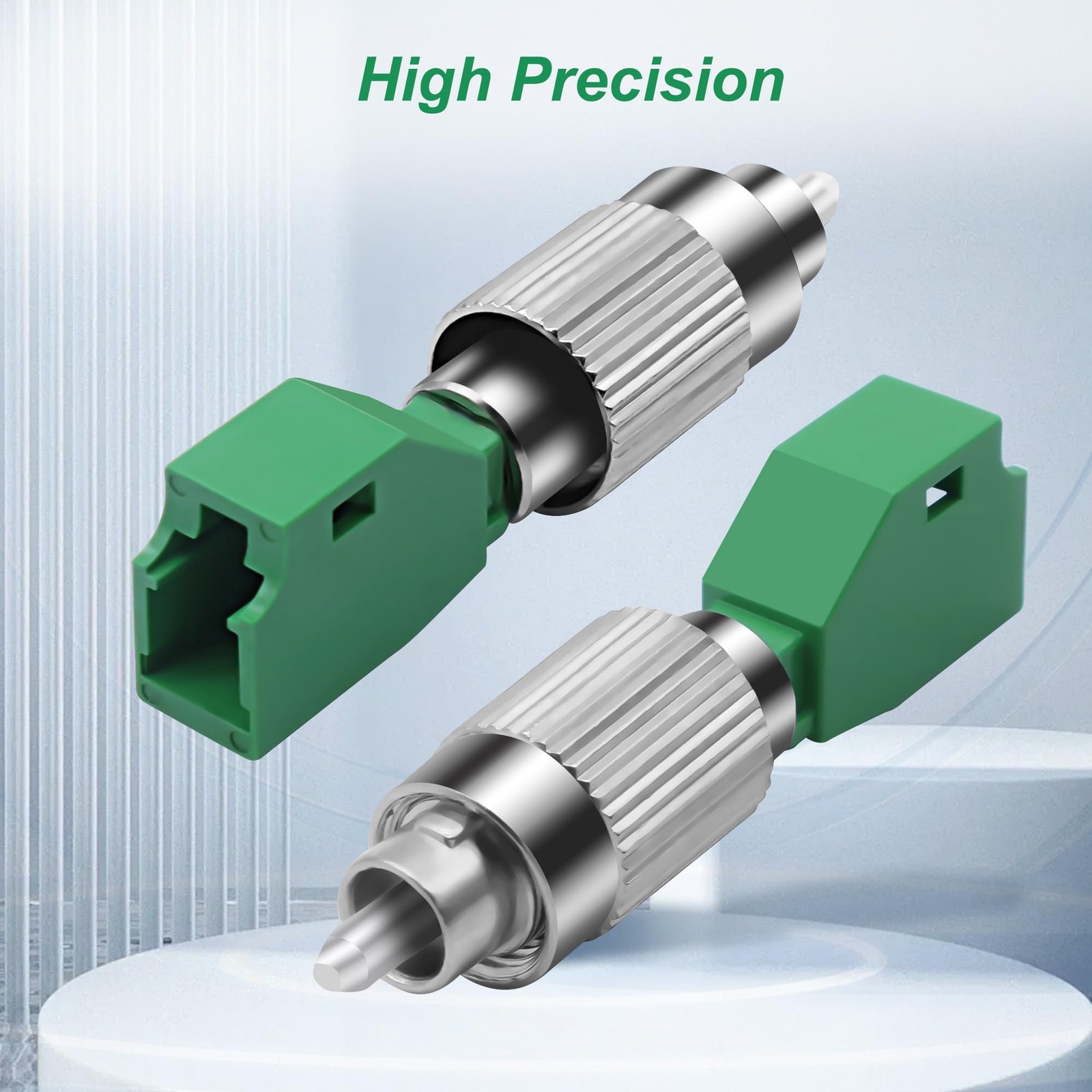 2 PCS FC To LC Fiber Optic Adapter Single Mode Simplex FC/APC Male To LC/APC