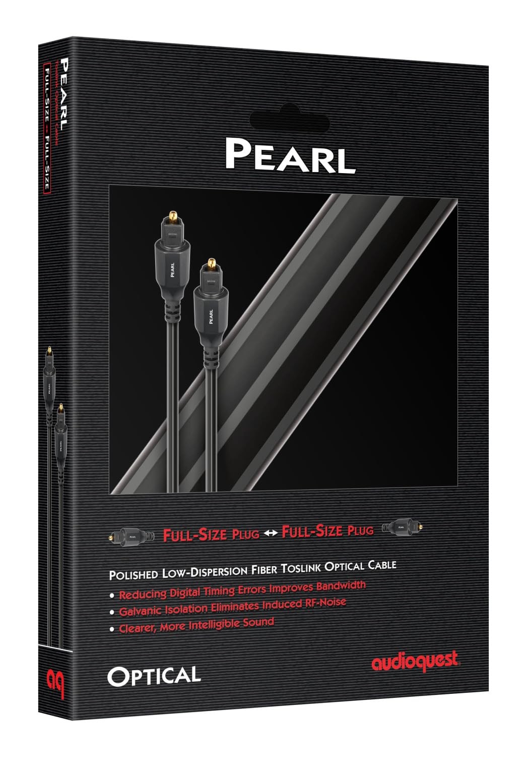 AudioQuest Pearl 0.75m Optical Toslink Fiber-Optic Cable – Crystal Clear Audio