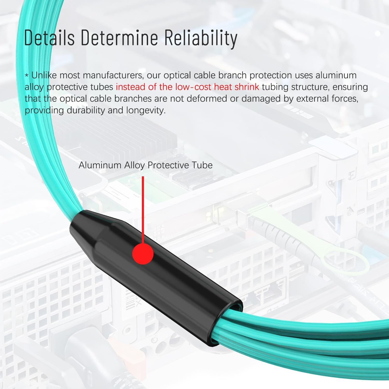 Karono MPO/MTP Breakout Cable 1M(3.3Ft), 12 X LC (6 Duplex) Fanout Fiber Optic