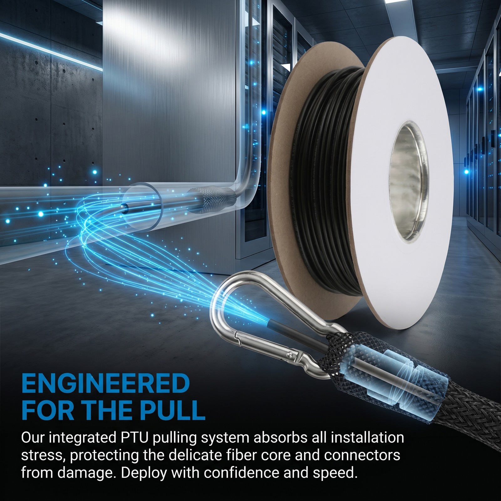 OS2 Duplex Single Mode 2 LC to 2 LC Outdoor Armored Fiber Cable, TPU 30M-150M