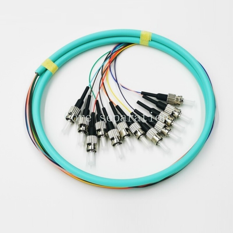 12 Fiber FC ST SC LC UPC Multi-Mode OM3 OM4 Bunch Fiber Optic Pigtail 1m Optical