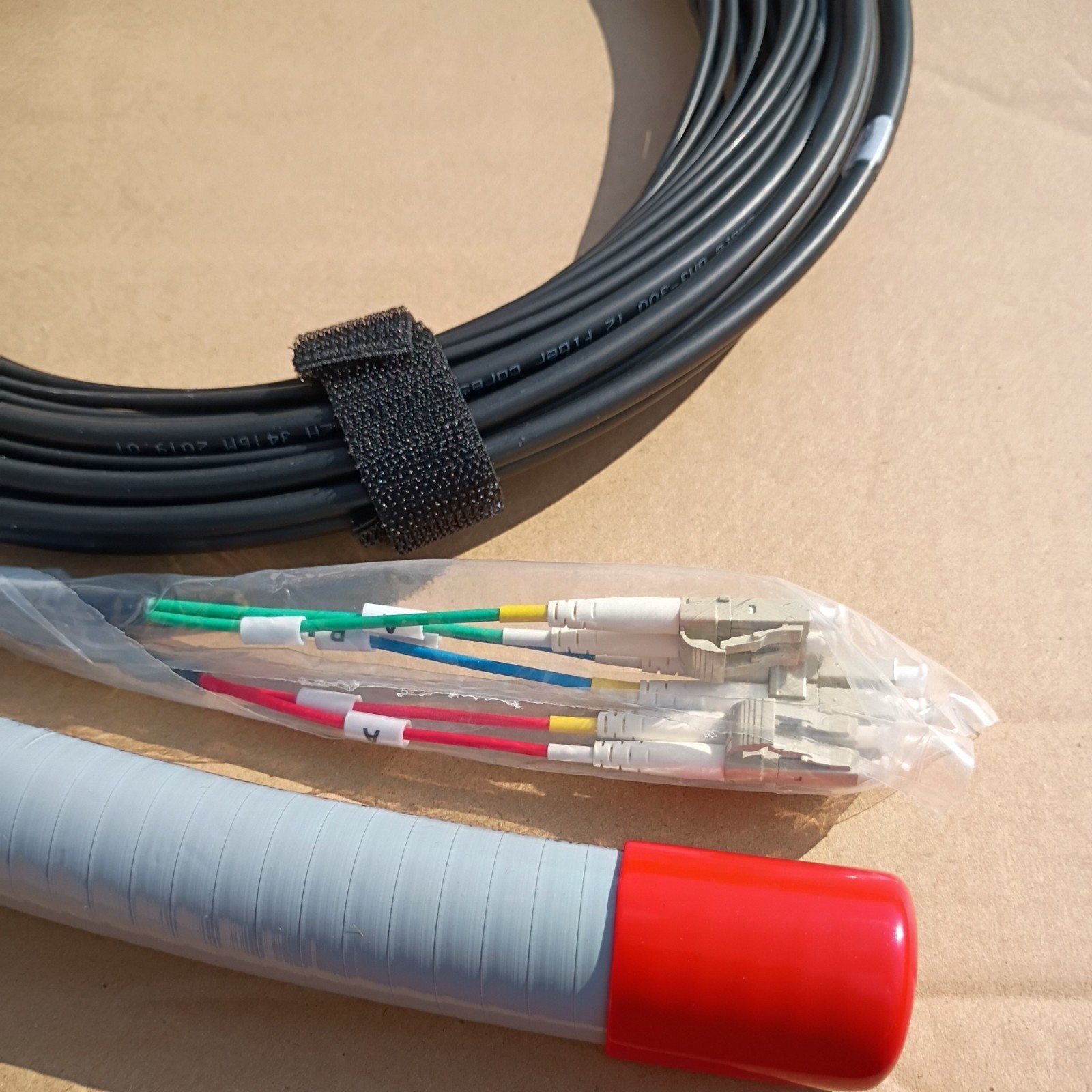 SENKO OM3 MPO to 12 LC Fiber Cable 30FT Armored LSZH 50um MMF