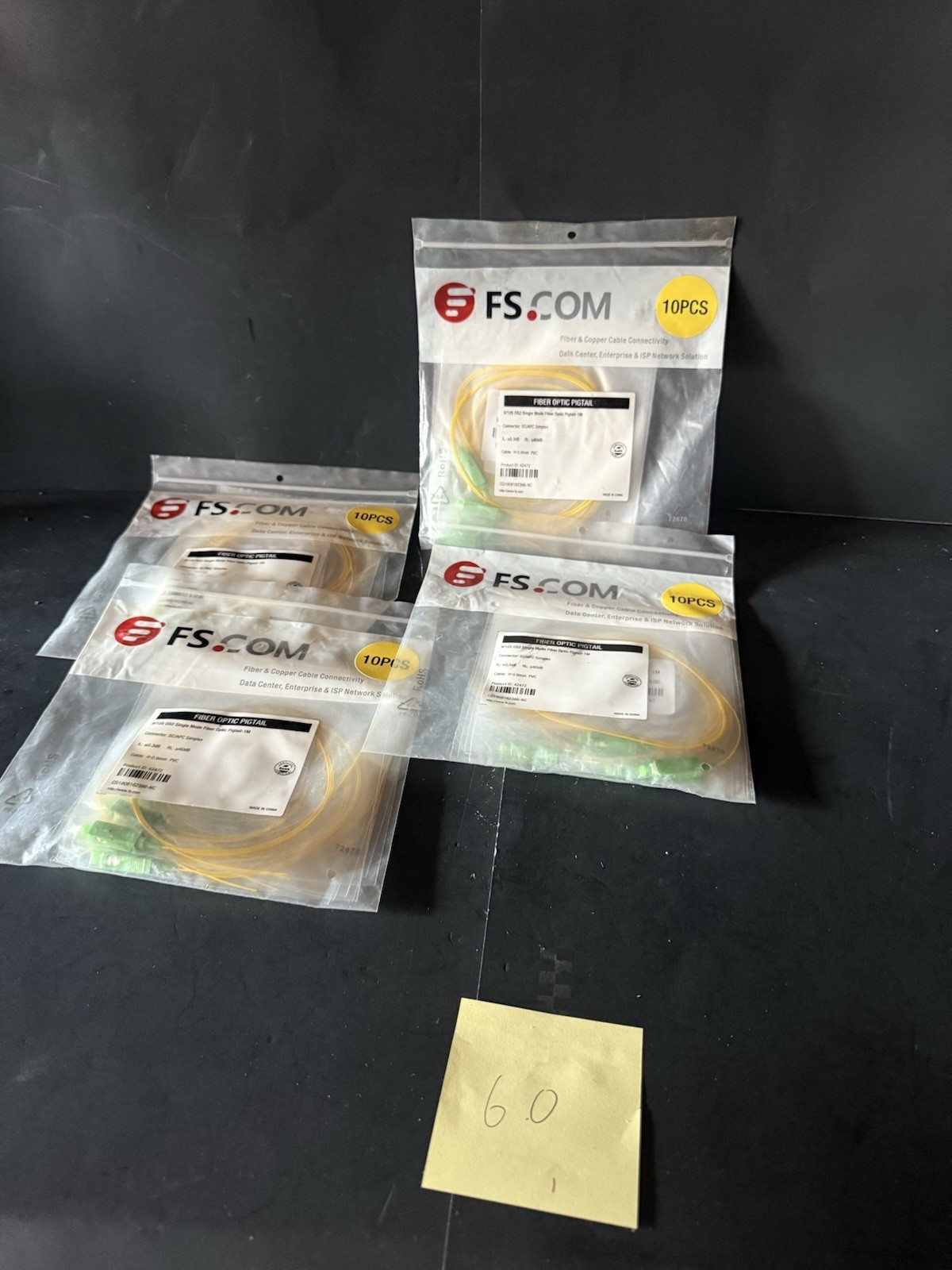 fs com 9/125 OS2 Single Mode Fiber Optic Pigtail-1M