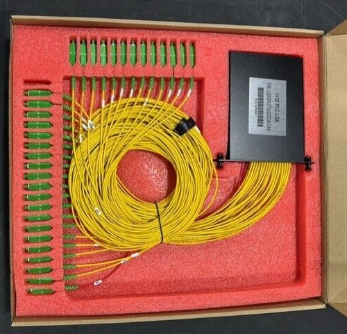 PLC Fiber Optic Splitter 1×32, 2 Meter Leads with SMF SC/APC Connectors LGX