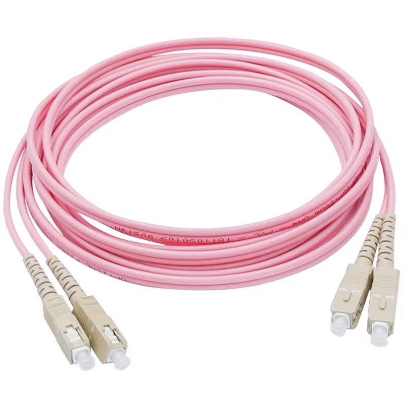 1m FC/SC/LC/ST UPC Duplex OM4 Multimode Fiber Optic Patch Cord 3.0mm 50/125 Cabl