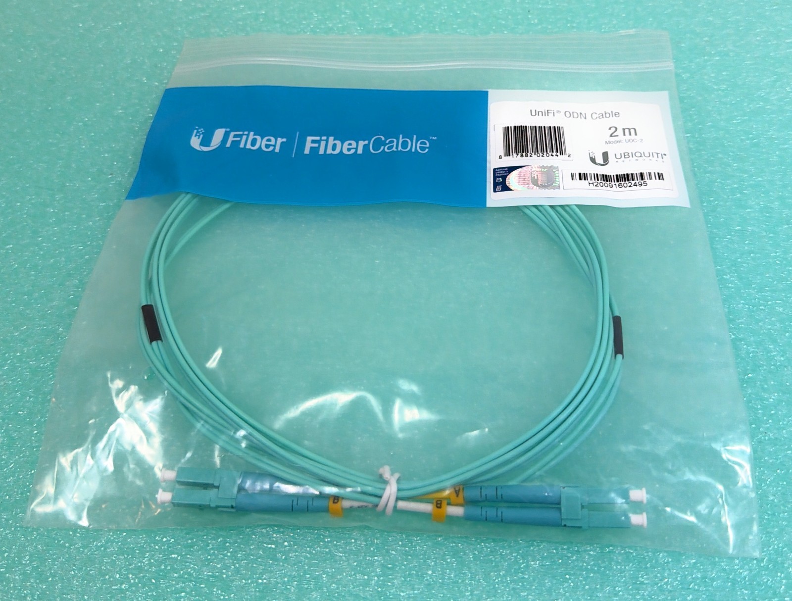 Ubiquiti UniFi Fiber Patch Cable UOC-2 Multi-Mode LC-LC OM3 SFP Modules 2M, 6FT