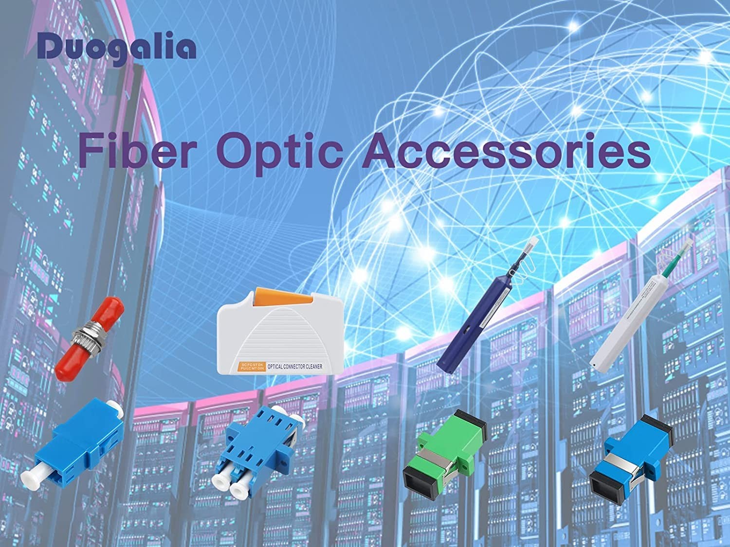 100 PCS LC To LC Duplex Multimode Fiber Optic Coupler Cable Connector Adapter