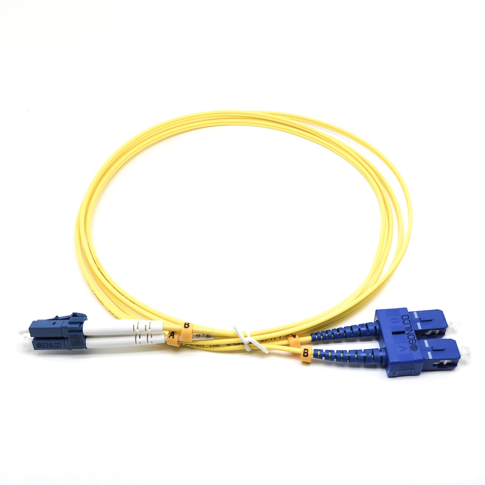 2M/6.5ft LC/UPC to SC/UPC Fiber Optic Patch Cable Single Mode Duplex 2.0