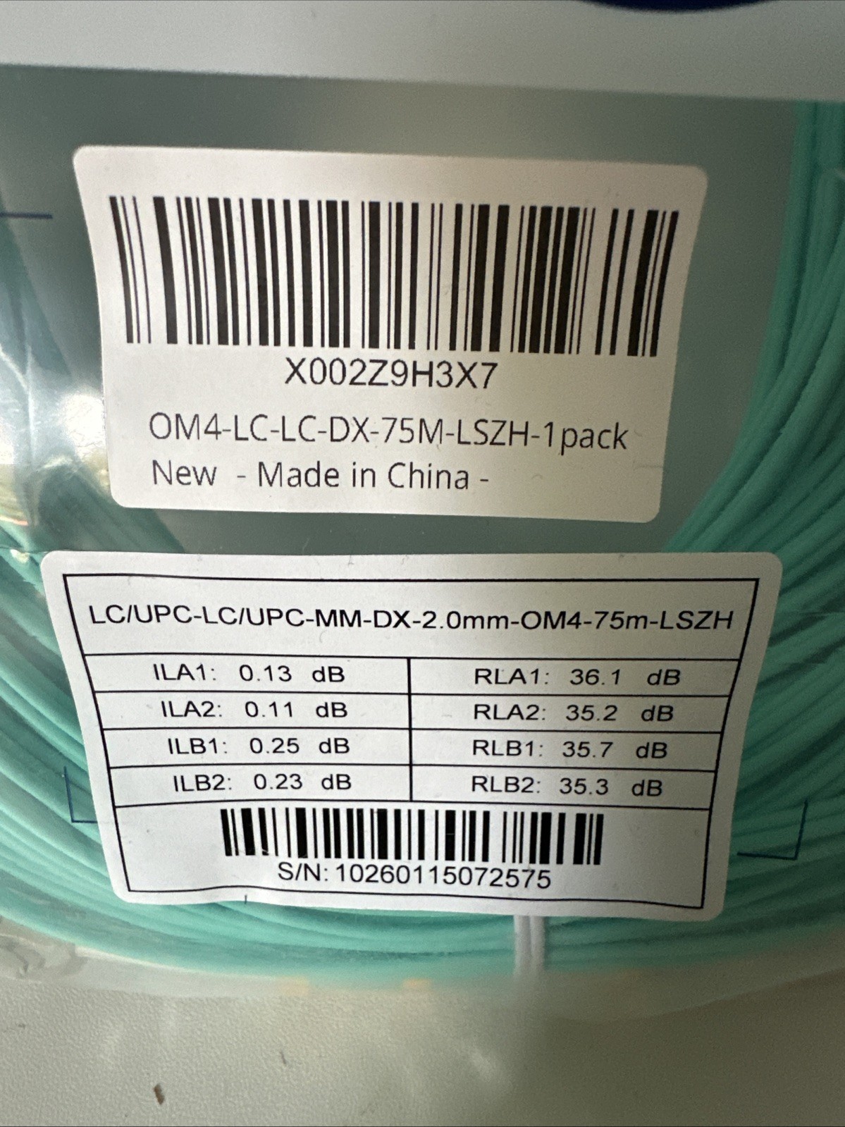 FLYPRO OM4 LC-LC -DX-75M-LSZH 2.0mm MultiMode DX 15M LSZH Fiber Patch Cable