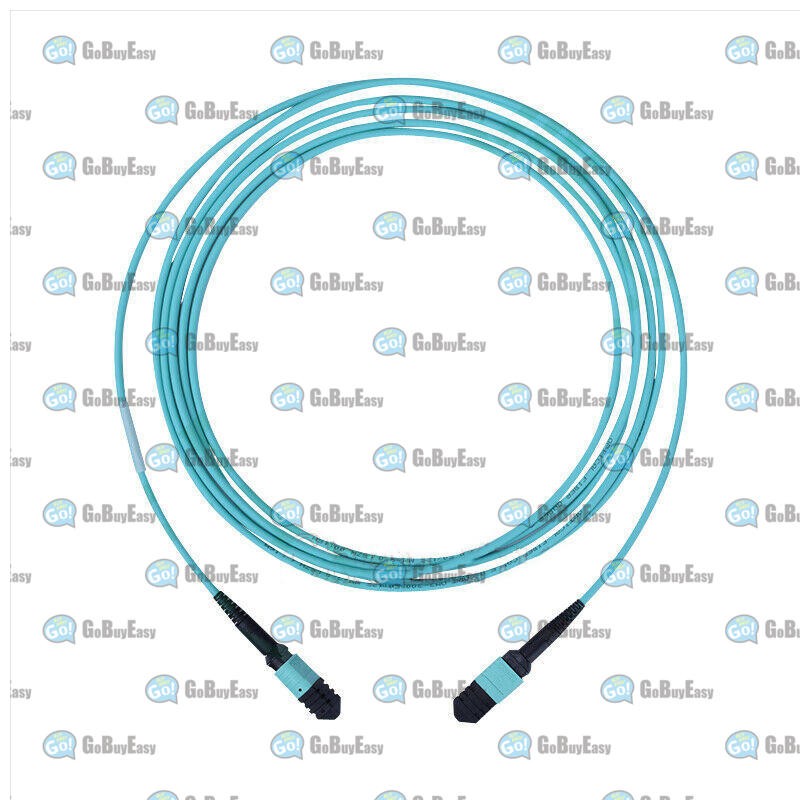Multimode OM3 Fiber Patch Cord MPO/MTP Female Trunk Cable 12 Fibers Type A 10M