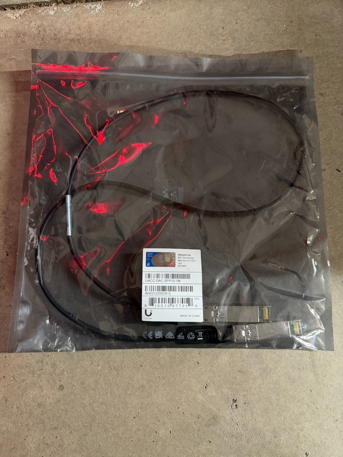 Ubiquiti Networks UACC-DAC-SFP10-1M Direct Attach Cable – NEW