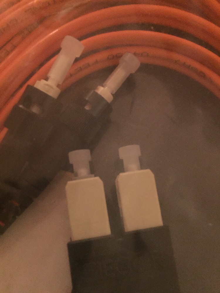 Lot Of 5 Fiber Dup Zip ST/SC 62.5/125 Fiber Patch Cable 20 Feet