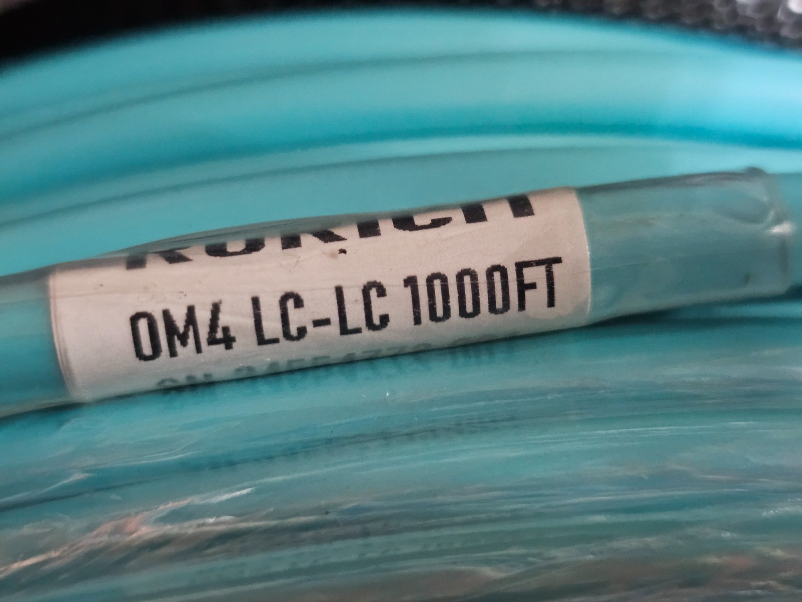 OM4 24 Fiber Trunk Cable 1000ft Aqua Bulk Fiber Cable 2 Strands LC-LC Plenum