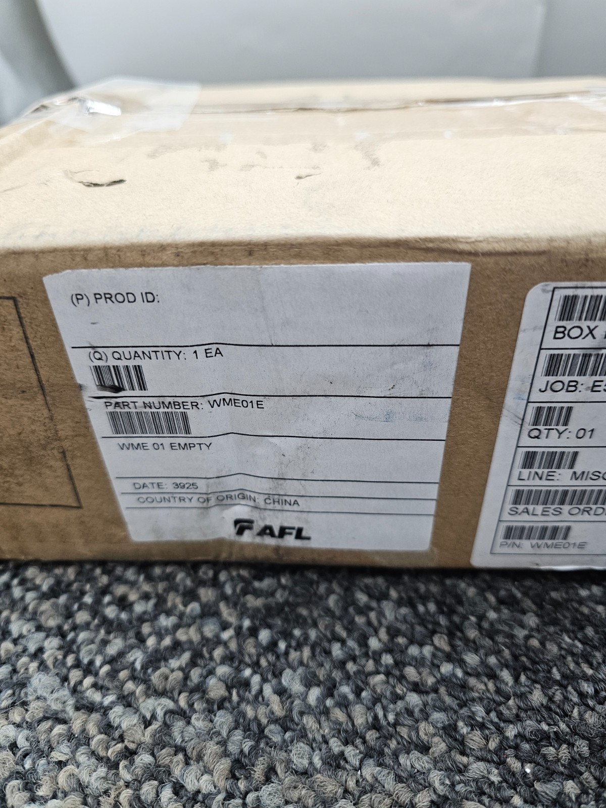 AFL WME01E Wall Mount Fiber Interconnect Enclosure, Black WME 01 EMPTY