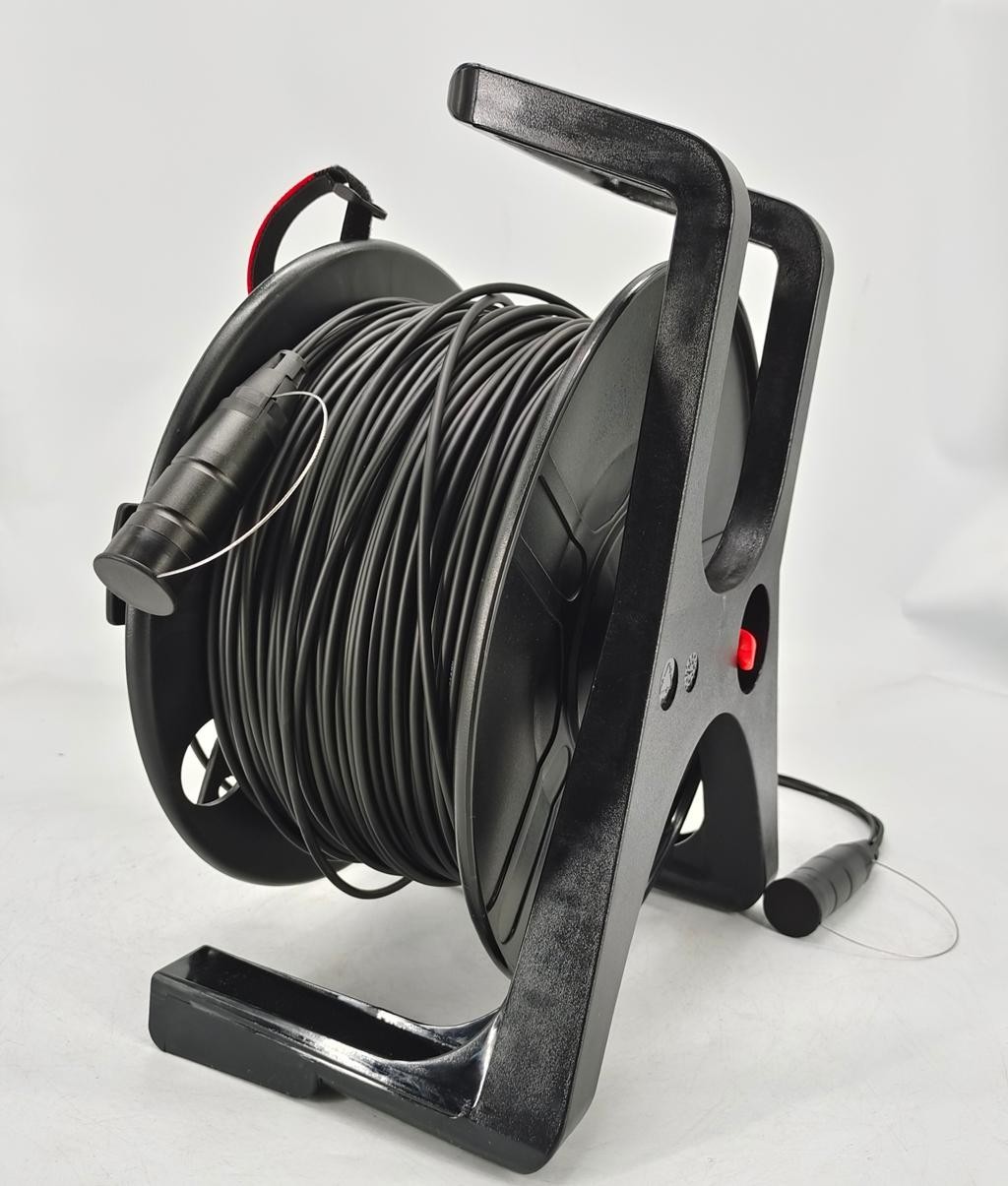 Armored Fiber Optic Cable ST to ST 12 Strands Single Mode with Fiber Reel