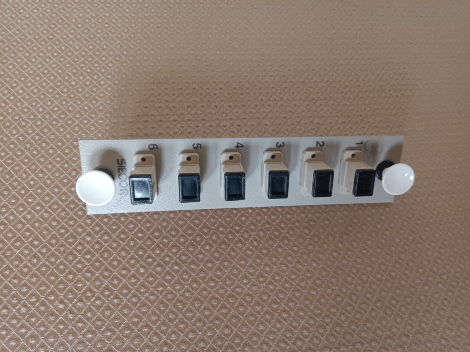 Fiber Optic Panel, 6 port SC, Pkg of 3