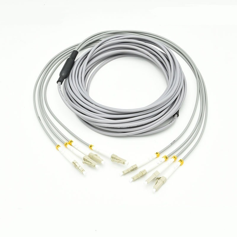 40~300M Armored LC/FC/SC/ST UPC MM 4Strand Fiber Optic Cable 62.5/125 Patch Cord