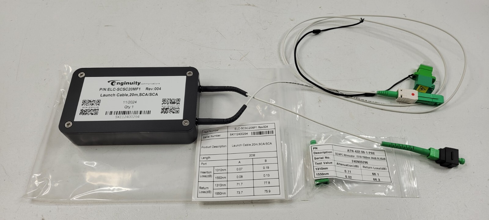 Enginuity Fiber Launch Cable 20m SCA/SCA ELC-SCSC20MF1