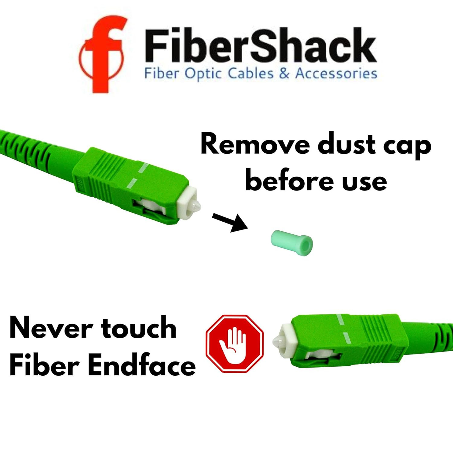 – 3M / 10ft Fiber Optic Internet Cable & Connector – SC/APC to SC/APC – White –