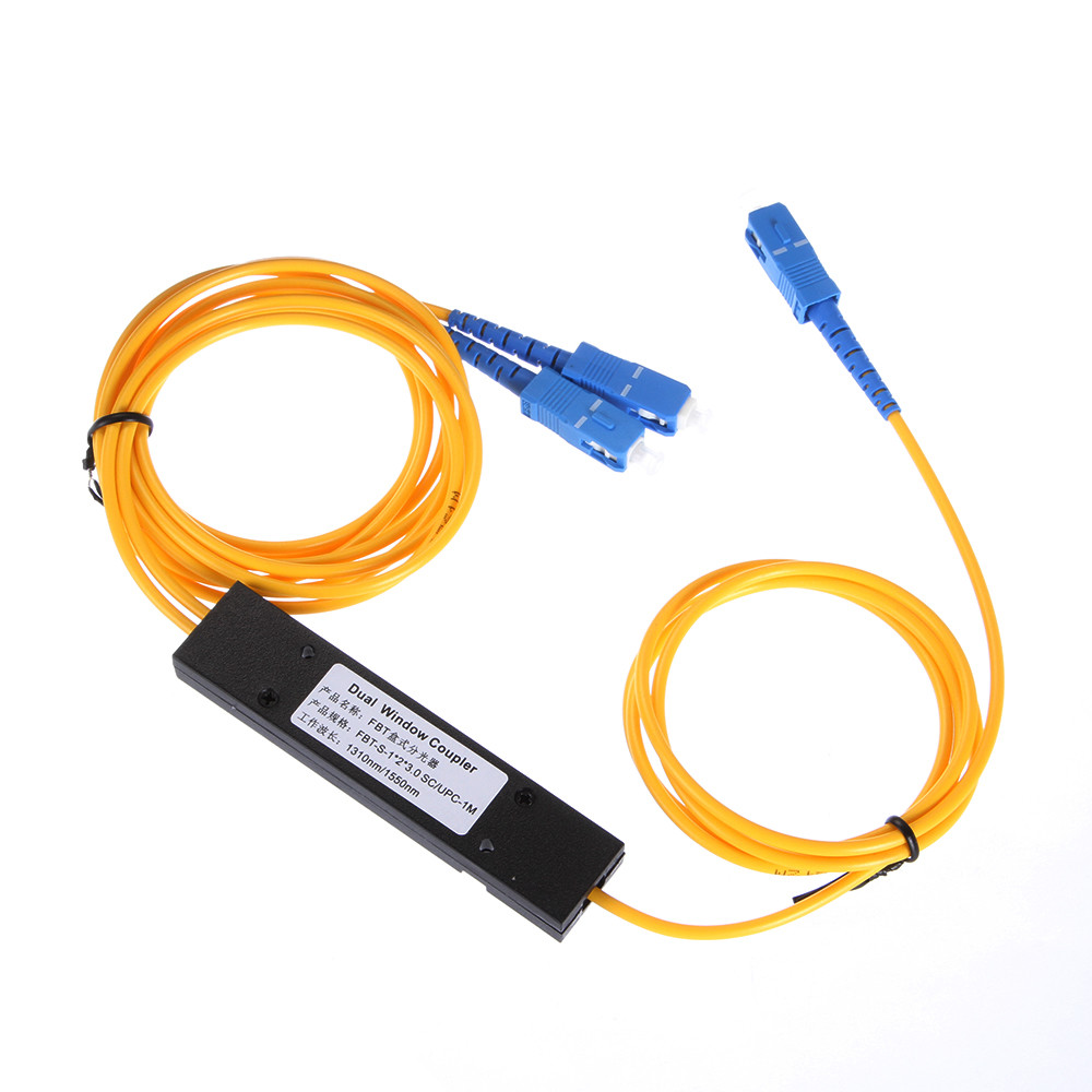1M Dual Window Coupler SC Optic FBT Fiber Pigtails Splitter cable 1310nm 1550nm