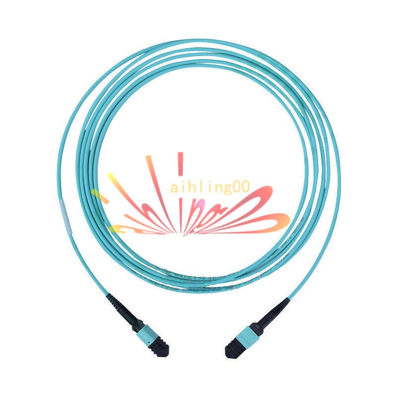 Multimode OM3 Fiber Patch Cord MPO/MTP Female Trunk Cable 12 Fibers Type A 10M