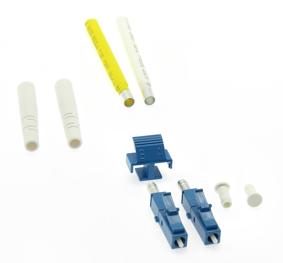 10 Pcs Pack LC/UPC Fiber Optic Duplex Singlemode Connector 2mm Adapter Blue