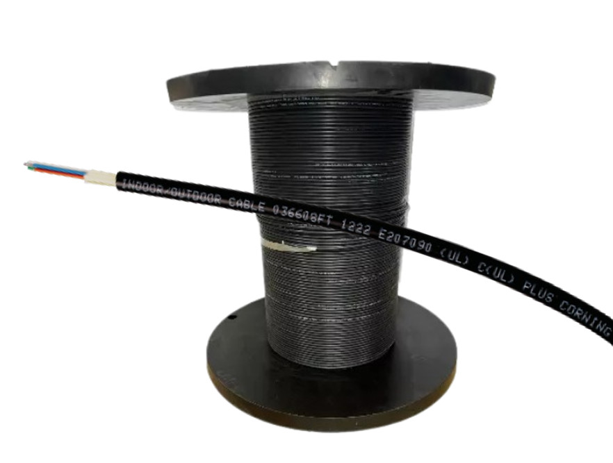 12 Strand Indoor/Outdoor SMF-28 Corning Glass Fiber Optic Cable Plenum – 1000 ft