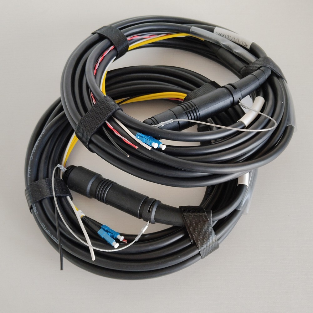 SMPTE Hybrid Cable FUW & PUW Breakout to 2 x Fibers + 4 x Lines 5 Meters(16.4FT)