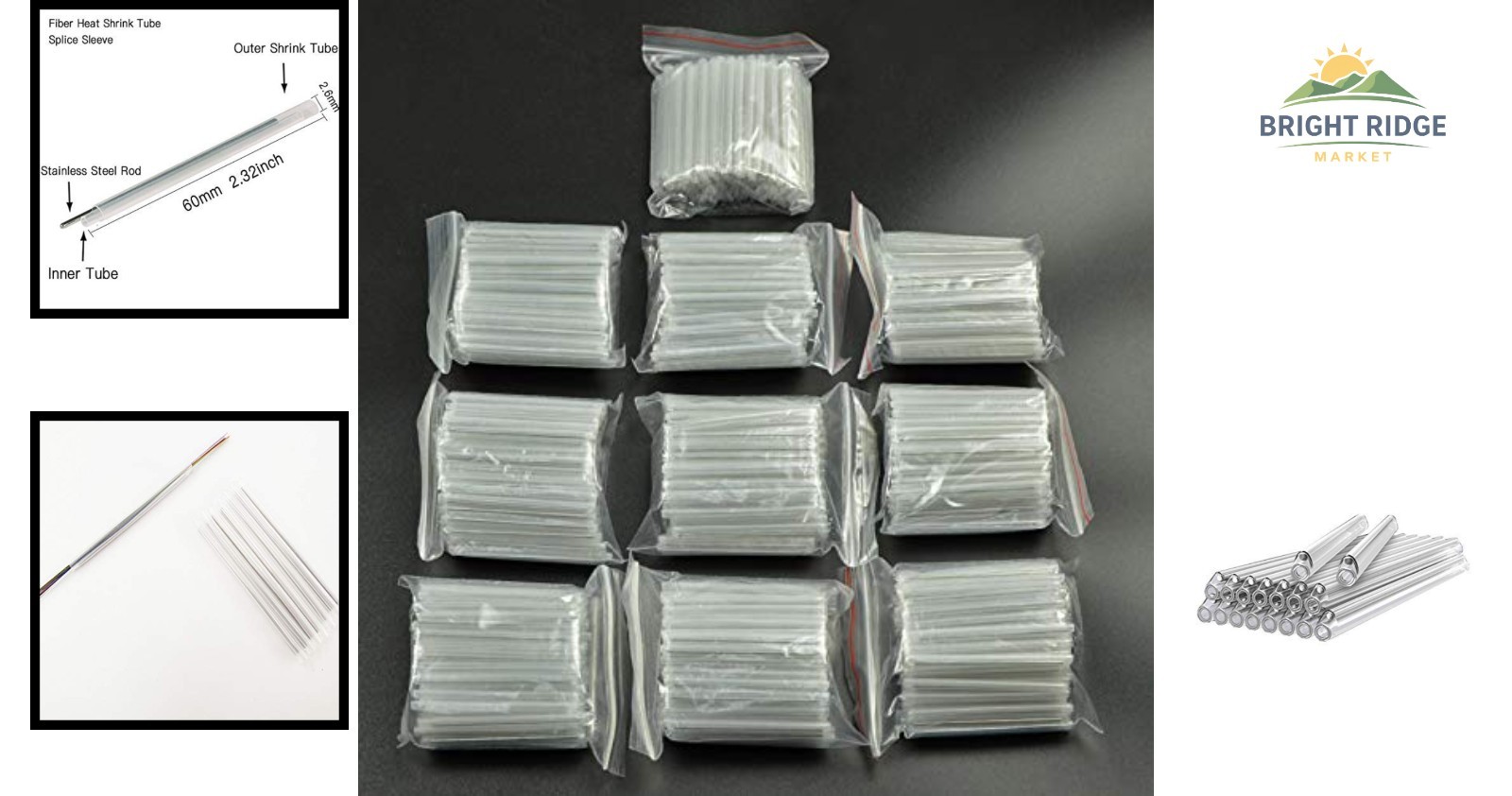 High-Quality Fiber Optic Splice Sleeves with Stainless Steel Support, 1200pcs